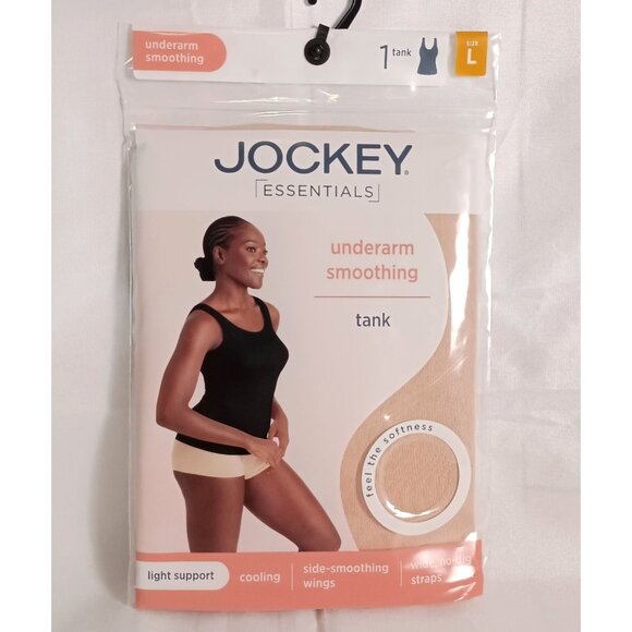 Jockey Underarm Smoothing Cooling Tank Nude XL NWT Wide Straps Light Support - Picture 1 of 6